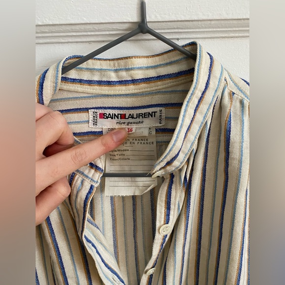 YSL Rive Gauche Striped Tunic Dress - Picture 6 of 13